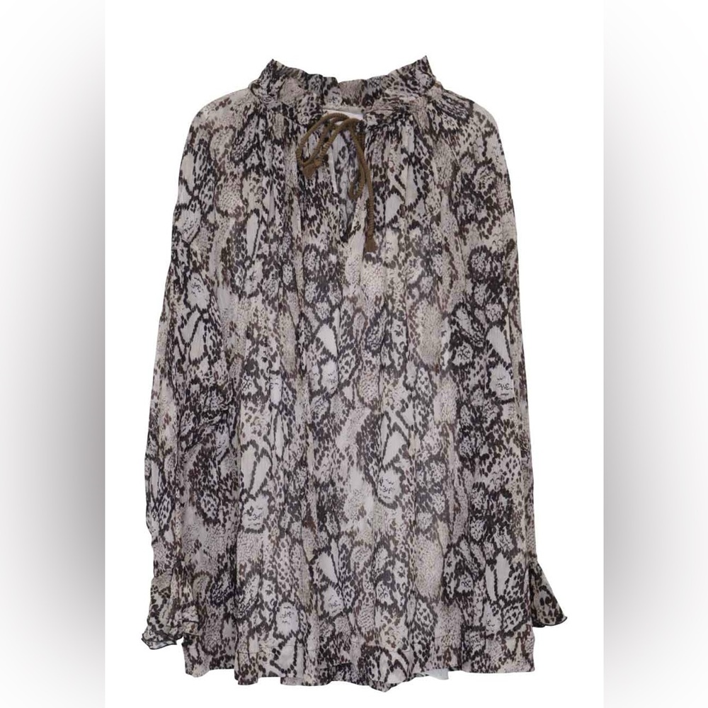 See By Chloe Snake Print Maxi Skirt